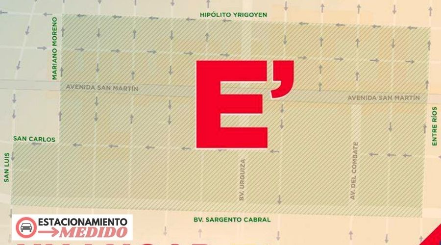 Mapa de estacionamiento medido en San Lorenzo