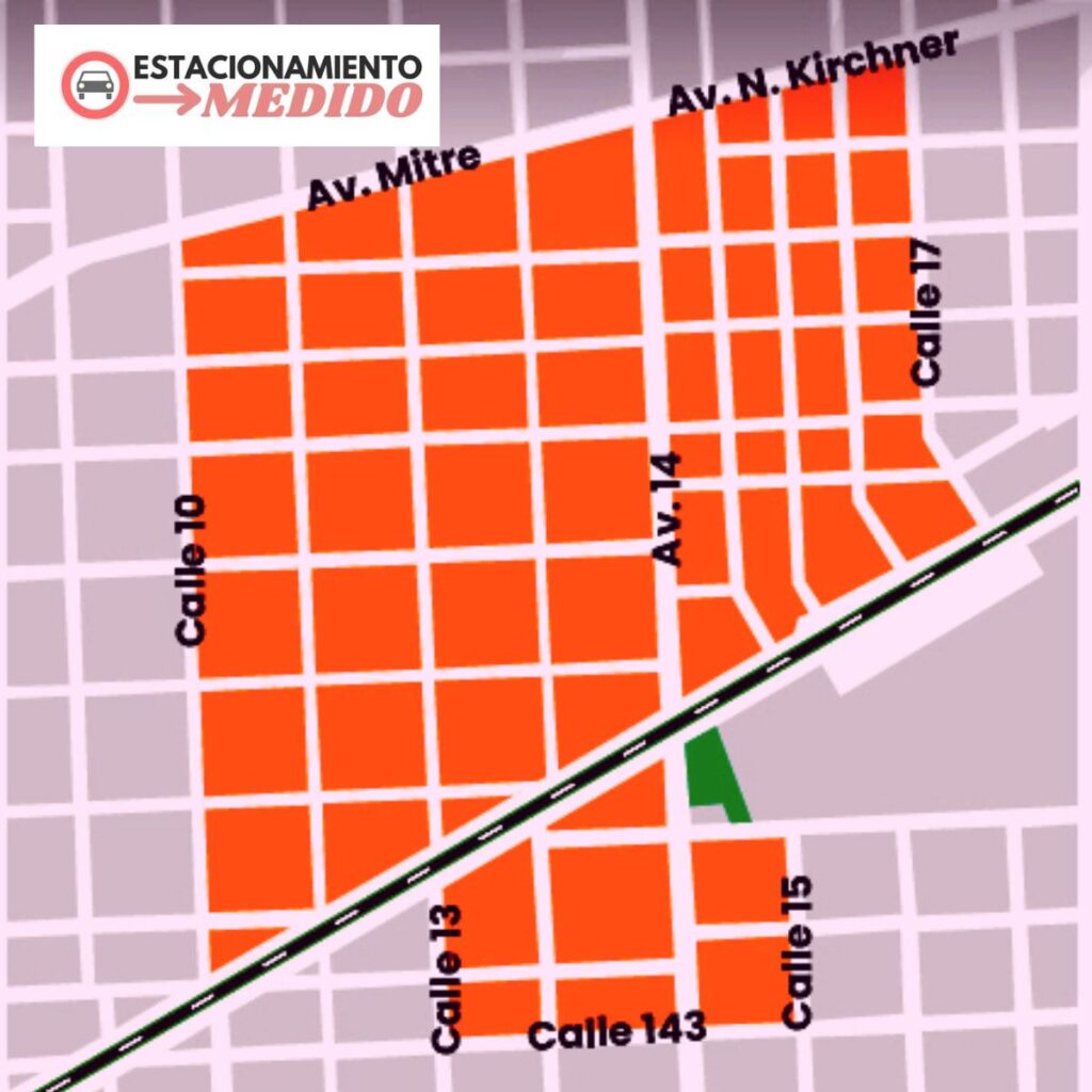 Mapa del estacionamiento medido de Berazategui