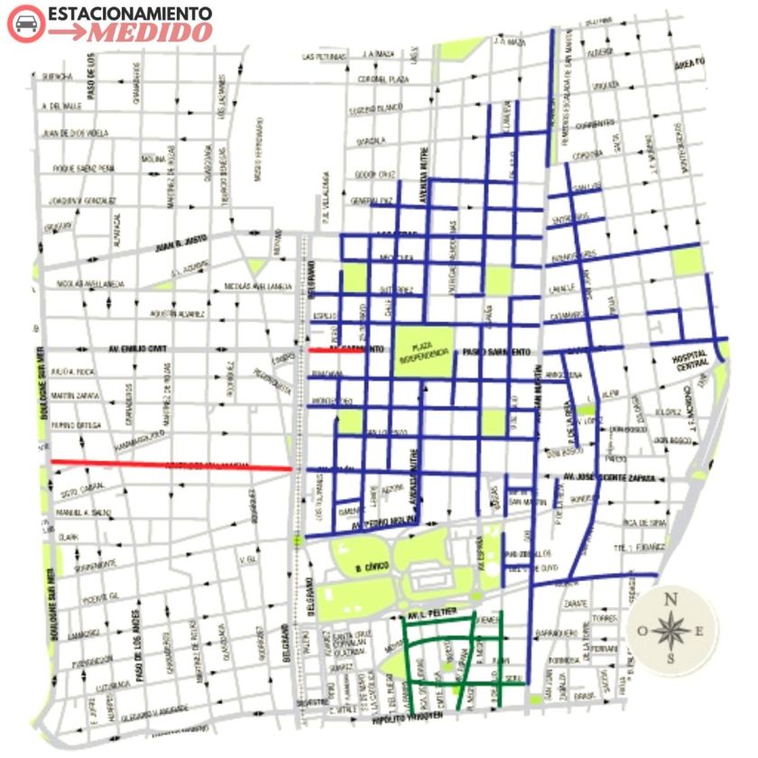 Mapa es estacionamiento medido en Mendoza (1)