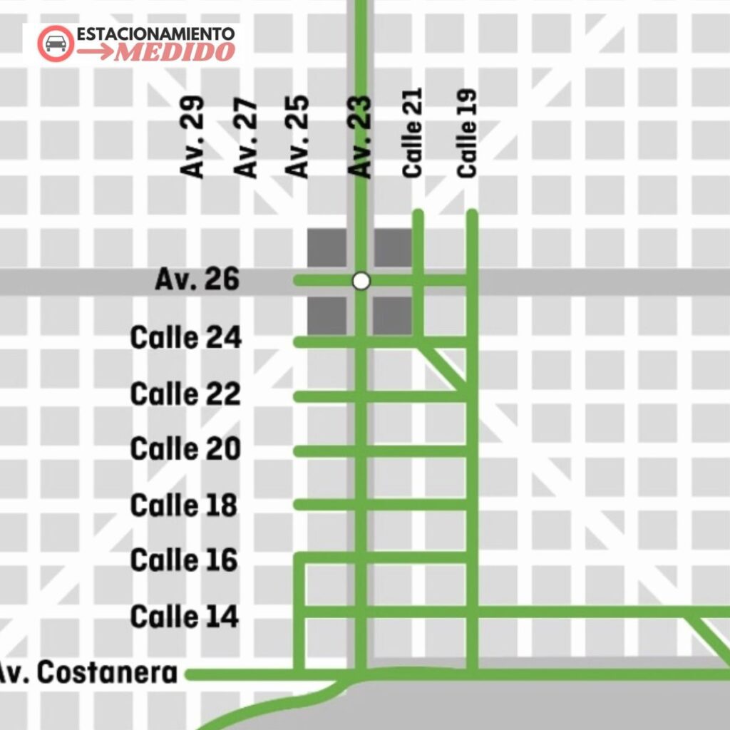 Mapa es estacionamiento medido en Miramar