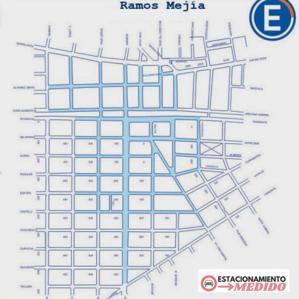 mapa estacionamiento medido en la matanza - ramos mejias